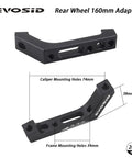 Rear view of Front And Rear Disc Brake Adapter Caliper Post Mount For 160mm Rotors Road Disc Brake FM To PM Converter Bracket