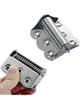 Stainless Steel Butterfly Hinge With Automatic Closing Spring for cabinets and windows, rustproof, shown with spring detail, home hardware kit.