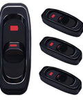 4 Pack Inline Cord Switches Black 250V 10A Heavy Duty On Off Button Switch With Red LED Indicator Light For Lamps Wall Lights Mirrors Sconces And Home Lighting Projects, black plastic
