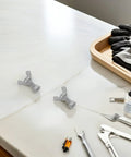 Six Set Stainless Steel M8 Wing Bolts With Hex Nuts For Easy DIY Install On Display Racks, Machine Panels And Furniture, Durable Butterfly Screws For One Hand Tightening And Strong Secure Clamps on tabletop
