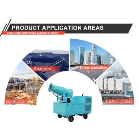 Industrial Fog Cannon System With Long Throw Atomization And Stable Support Frame for diverse applications