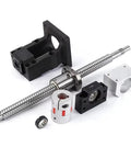 Top Tier 20mm Dia Ballscrew Kit In SFU2005 And SFU2010 Configs With C7 Grade Screw Featuring Solid Single Nut Bf15 Hm15 Coupler And Dsg20H Motor Mount Perfect For Nema32 Builds, shown with ballscrew, nuts, coupler, and motor mount