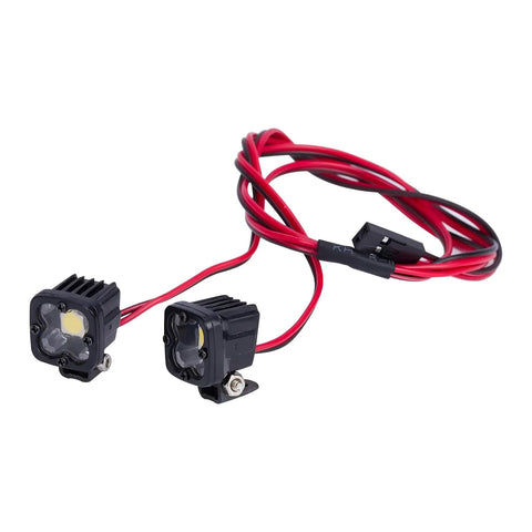 1/10 Scale RC Lights Kit Two LED Headlights For 1/8 And 1/10 RC Crawlers Including SCX10 III CJ7 Wraith Capra VS4-10 Upgrade