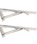 Heavy Duty 15.6 Inch Stainless Steel Folding Wall Shelf Bracket Hinge for Kitchen or Garage Rock Solid Wall Mount Shelf Support