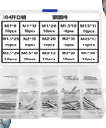 150 Piece Stainless Steel Spring Pin Kit For Mechanical Hitches And Dowels Smooth Surface Durable Split Pins Quick Lock Nut And Bolt Anti Loosening Fasteners For Tough DIY Projects, 304 pins in organizer