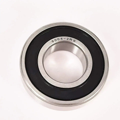 10 Pack 6004-2RS Sealed Ball Bearings 20x42x12 For Snowmobiles - Deep Groove Design, Dual Rubber Seals, Chrome Steel Construction, High Speed Radial And Axial Load Support, Factory Lubricated, Durable, Precision Performance Bearings For Power Sports. Single 6004-2RS sealed ball bearing, chrome steel with black rubber seals