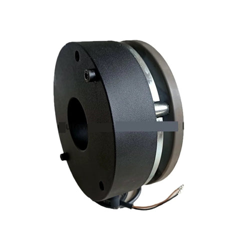 Electromagnetic brake assembly BFK457-10; round black housing with coil leads, power-off holding brake
