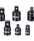 Premium 6-Piece Impact Socket Adapter And Reducer Kit That Lets You Go From Quarter To Half Inch Like A Boss With Heavy Duty Build For Serious Garage Jobs, 6 black chrome vanadium impact adapters