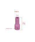 Pink TIG Gas Lens Alumina Nozzle Ceramic Cup Extended 53N61XL Seven Sixteenth Inch 11mm for Welding Torch Kit