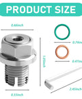 Get Your Car Running Smooth With This Heavy Duty Oversize M14 Piggyback Self Tapping Oil Drain Plug Repair Kit To Fix Stripped Threads And Stop Leaks Fast Without Costly Pan Replacements Or Drippy Engine Oils. Stainless steel M14 drain plug kit with O-rings and hex key