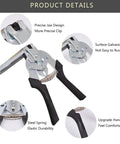 Type M Hog Ring Pliers Kit With 2400 M Clips showing precise design, galvanized surface, ergonomic handle, and steel spring durability.