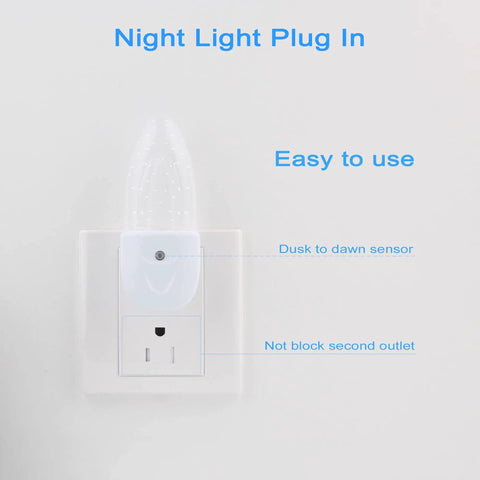 Multicolor LED Night Light Set 4 Pack With Bubble Pattern And Dusk To Dawn Sensor Plugged In Outlet