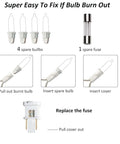 Easy bulb and fuse replacement for Warm White Christmas String Lights, 20 Ft, 100-Count Incandescent White Wire Lights