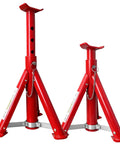 3 Ton Foldable Jack Stands For Trucks And SUVs With Adjustable Height 11.42 To 16.06 Inches Safety Pin Built Tough Steel Red Ideal For Home Garage Workshops And UTV ATV Maintenance 1 Pair