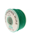 Green 30AWG PCB Wire Wrap Copper Wire, Flexible 0.019 Inch Diameter, Tin Coated Copper, PCB Mount Test Lead, 1000 Ft Reel