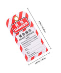 5 Piece Lockout Tag Kit for Equipment Repair PVC Safety Warning Tags, red and white striped "Do Not Operate" danger tag