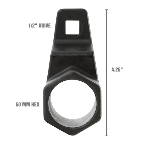 50mm Crank Damper Holder Tool For Honda And Acura Engines 1990 Onward, measuring 4.25 inches, with 1/2 inch drive and 50mm hex