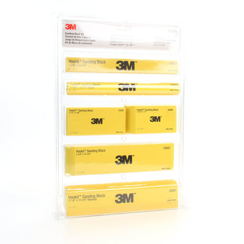 Hand Sanding Block Kit with flexible sizes for curves, ergonomic grip, ideal for DIYers and pros, on display packaging.