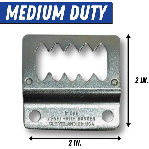 Two Pack Precision Leveling Hangers For Taxidermy Big Game Deer Head Trophy Mounts PN 1008 Heavy Duty Steel Easy Install Bracket 2x2 in.