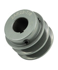 Double Groove V Belt Pulley 2.20 Inch Outer Diameter For 7/8 Inch Shaft Fixed Bore Cast Iron Sheave 2 Grooves Keyway 3/16 Inch