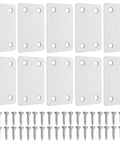 Stainless Steel Flat Mending Plates With Screws 20 Pack For DIY Projects And Home Improvement Easy Install For Cabinets Shelves And Furniture Repairs Today