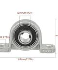 Solid Four Piece Zinc Alloy Pillow Block Bearings Set With Self Aligning Design For Secure Mounting On Shafts With 8mm Or 10mm Or 12mm Bore Sizes To Get Super Smooth Action Zero Wobble While Crushing Hard Jobs At Home Or Garage. 12mm zinc alloy pillow block bearing with mounting holes