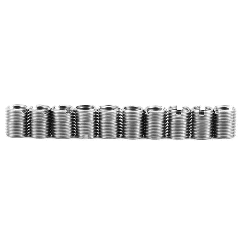 Stainless Steel Slotted Sleeve Screw Repair Kit 10 pcs insert nut with male thread for aviation automotive electronics machinery