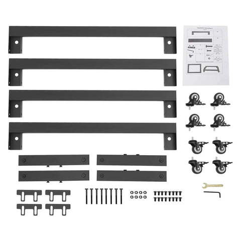 Two Pack Heavy Duty Furniture Dollies, Each 330 Lb Capacity With Locking Casters, Rustproof Steel Frame, Durable Moving Helpers For Couches, Appliances, And Large Furniture. parts set