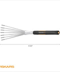 Xact Hand Rake For Raised Garden Beds And Small Planters Workhorse Tool With Ergonomic Handle, Stainless Steel Head And Tines