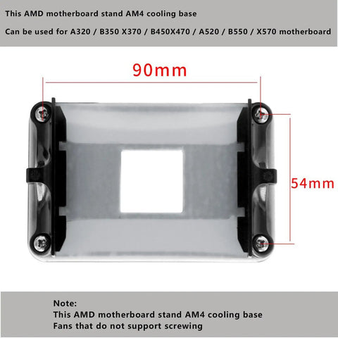 Beefy AM4 Backplane Backplate For CPU Cooler Mounting, 90x54mm copper reinforced base plate for AMD motherboard.