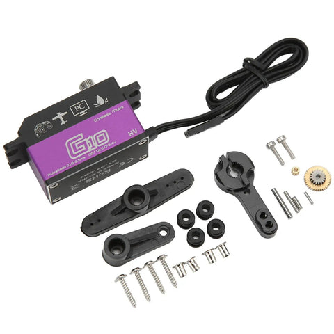Heavy Duty Badass Digital Servo With Killer 10Kg Torque Waterproof Coreless Motor And Precision Feedback, includes accessories.
