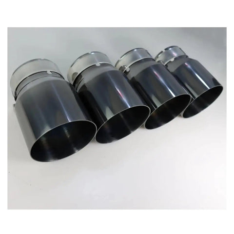 Four Piece Stainless Steel Exhaust Tips With Black Coating For BMW M2 M3 M4 Models F87 F80 F82 F83 Direct Fit Upgrade