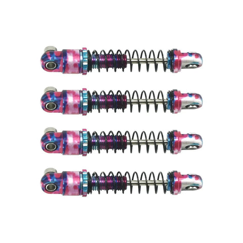 25mm Aluminum Shock Absorbers Set Of 4 For Axial SCX30 RC Crawler Upgrade Parts With Vibrant Pink Blue Purple Anodized Finish