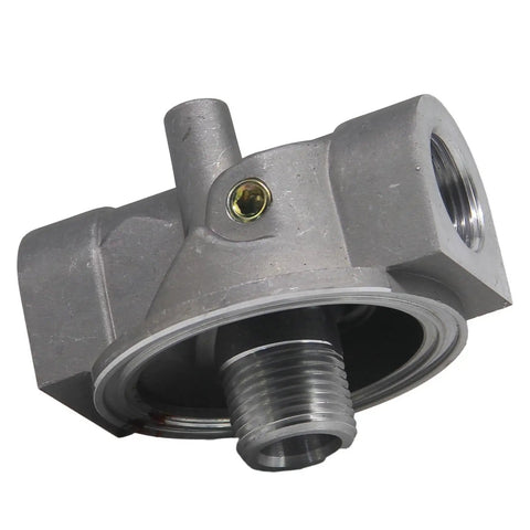 Heavy Duty Hydraulic Filter Base Oil Filter Head Assembly With 3/4 NPTF Ports And 1-12 Thread Replaces OB1318 P561136 AM106735 HH561134