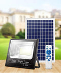 Spot Lighting Led Solar Flood Lights Outdoor, 272 LEDs 120W 8000 Lumen, solar light with remote control and solar panel.