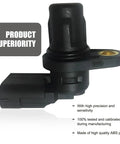 Plug And Play Camshaft Position Sensor Replacement For EPC Fault Light And Weak Start Sealing Ring Included Fits Ford And Chery Models Part F01R00B003 Reliable Ignition And Fuel Timing Sensor, black ABS plastic, close-up