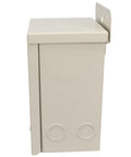 Side view of a Pool Light 12 Volt 100 Watt PX100 Safety Transformer in beige metal enclosure with grounded shield