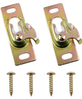 RV Sliding Door Hanger Set With Plates And Pocket Door Hardware Kit, Includes Mounting Screws, High Hardness Metal Construction With Rust Resistant Zinc Plating, Stabilizes Door Panel, Universal Three Inch Long And One Inch Wide Hanger Plates, 2 Pieces