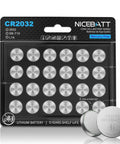 Premium CR2032 Battery 24 Pack 3V Lithium Coin Cell for Apple AirTag and Car Key Fob in a sealed blister pack.