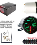 52mm Water Temperature Gauge With 7 Color LED Backlit Tint Lens, 2 Inch Dial, 100 to 300 Fahrenheit, includes NPT sensor