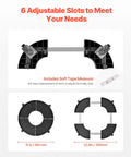 Heavy Duty Round Trash Can Dolly adjustable size diagram with tape measure 15 to 22.8 inches, 4 lockable wheels shown in parts