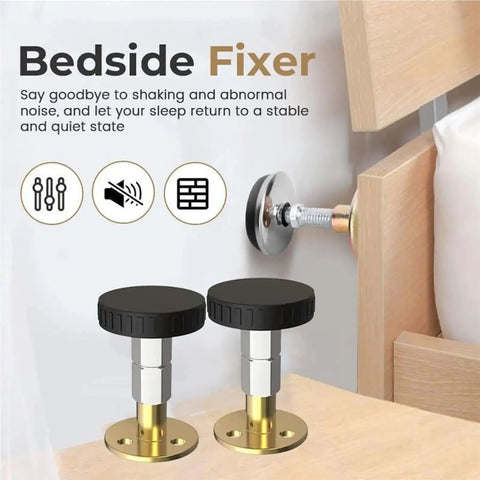 Adjustable Furniture Feet Set 12 Pack Self Adhesive Bed Frame Stabilizers shown with mount for wobble-free stability and leveling.