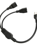 Heavy Duty Three Pin To Two Outlet Power Extension Cord With Hella Roomy Flexible Spacing Perfect For Bulky Adapters And Large Chargers