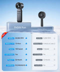 Ultra Portable USB Rechargeable Handheld Fan With 100 Speed Turbo Airflow LED Display shown with features comparison