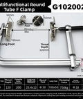 Heavy Duty Multipurpose Cylinder Fixing Tool With Quick Change Feet For Steel Pipes And Rounds Welding Supports Strong Stable Clamping Jobs On Site, detailed technical diagram.