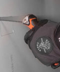 Klein Tools 31737 folding jab saw with orange/black handle; drywall cutting and tether hole