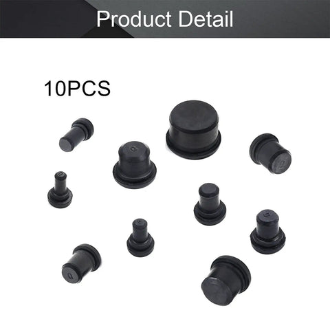 10 Piece Rubber Stopper Set In 10 Sizes Solid Hole Plugs For Pipes Drains Lab Equipment And DIY Projects Flexible Durable Rubber Plugs For Sealing One Hole Assorted Sizes For Quick Fits, 10pcs