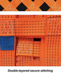 Detailed view of Heavy Duty Cargo Hoisting Net For Rock Solid Secure Transport And Industrial Lifting, 39.4x39.4 Cm Grid stitching
