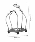 LED Magnifying Lamp With Magnifying Glass Holder For Soldering Circuit Boards Sturdy Third Hand Tool Magnetic Helping Hands shown