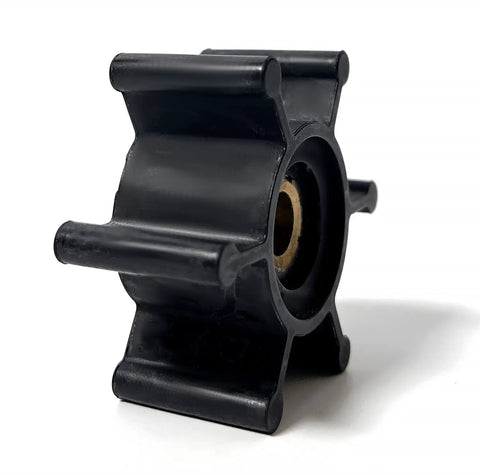 6 Blade Nitrile Impeller For 2 Inch Industrial Fluid Pumps, High Flow Rotary Pump Part For Marine Engines, Keeps Your Cool Under Heavy Load, Durable Water Pump Impeller Replacement, black 6-blade Buna-N impeller